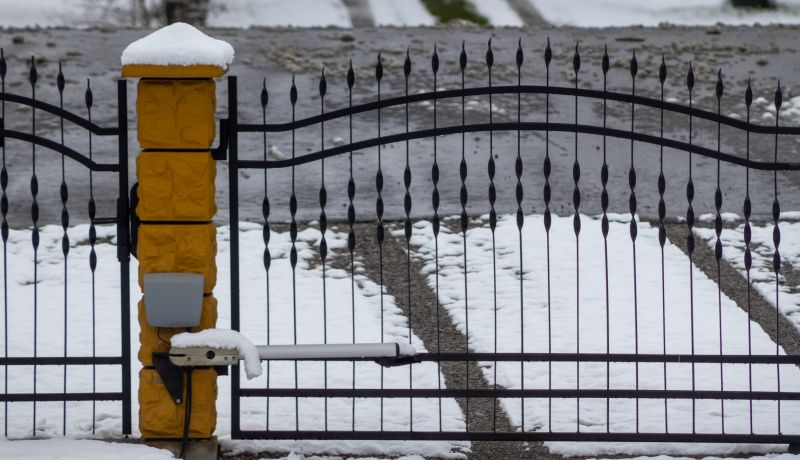 Automatic Gate with Holiday Decorations